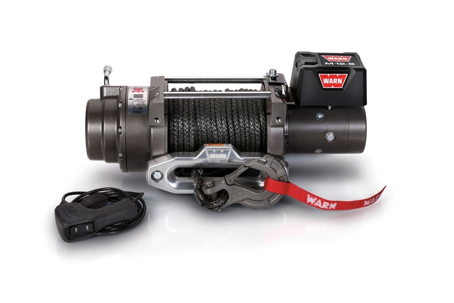 Warn 97720 M12-S Electric Winch - 12,000 lbs. Pull Rating, 100 ft. Synthetic Rope