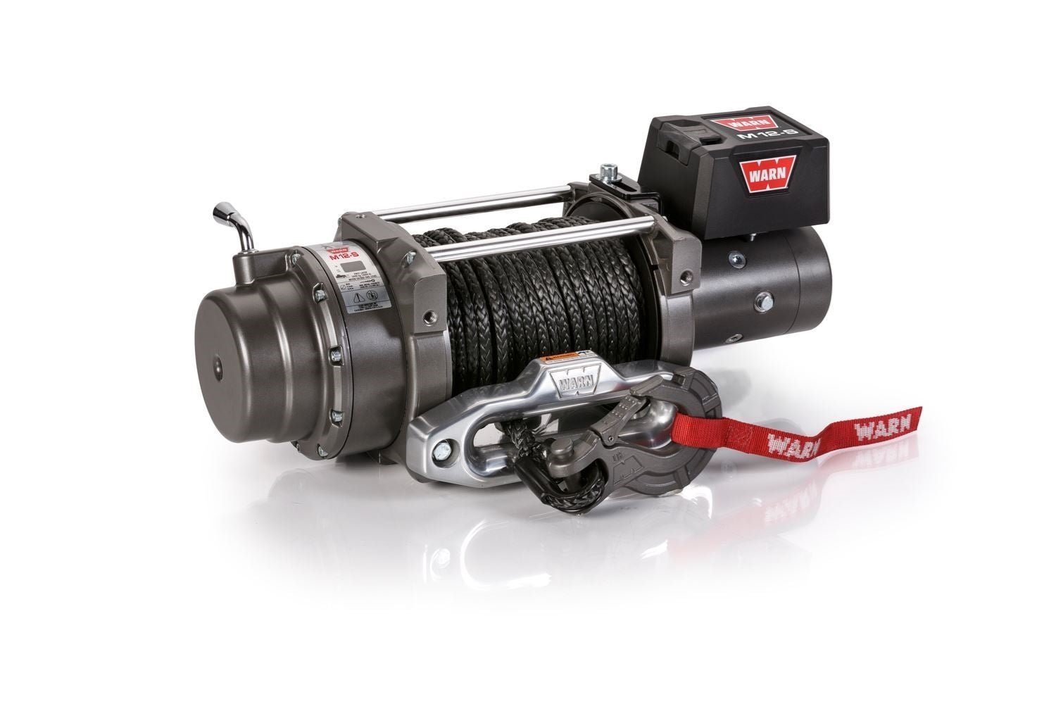 Warn 97720 M12-S Electric Winch - 12,000 lbs. Pull Rating, 100 ft. Synthetic Rope