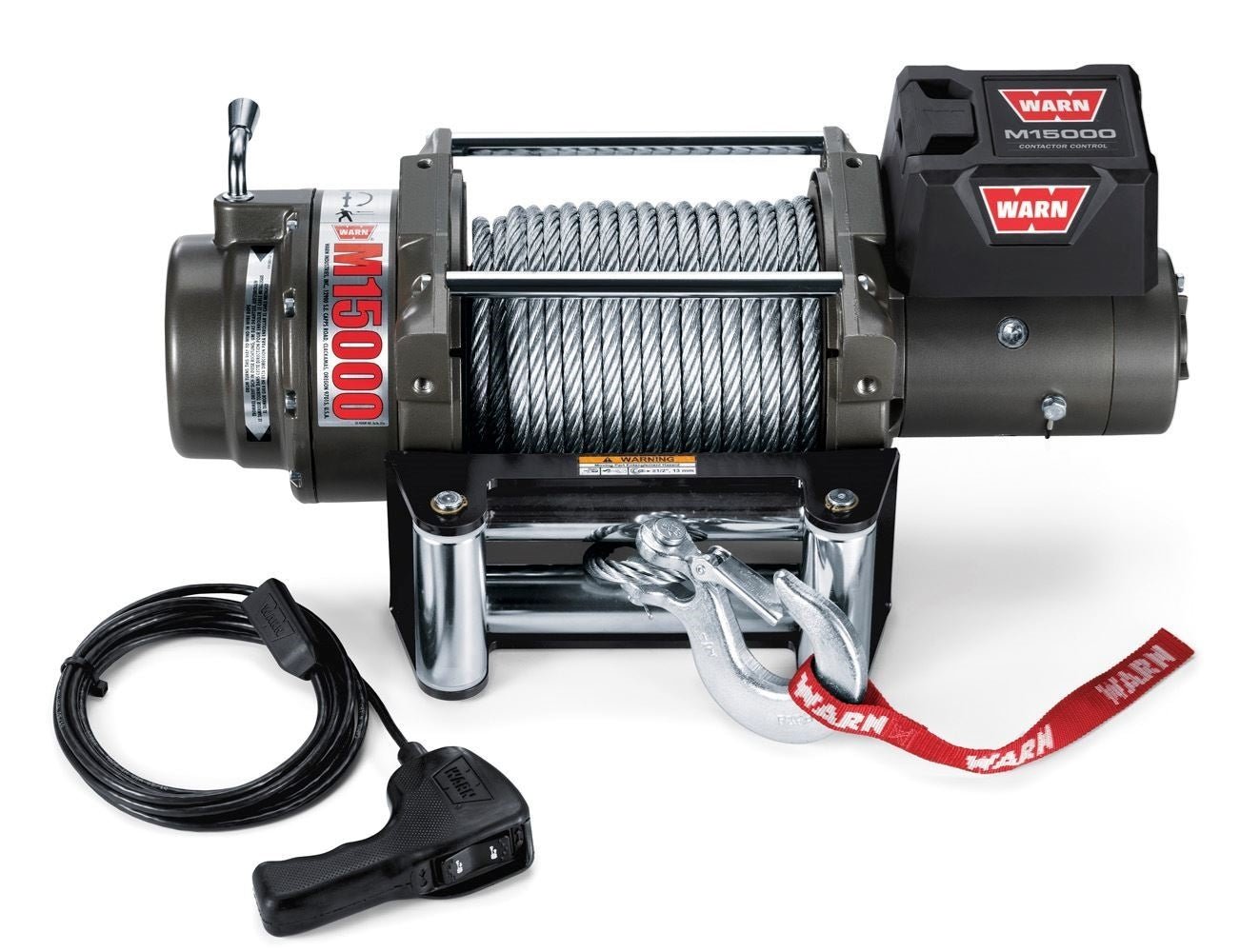 WARN M15 Winch – 15,000 lb. Heavy-Duty Truck Winch | 90ft Steel Cable