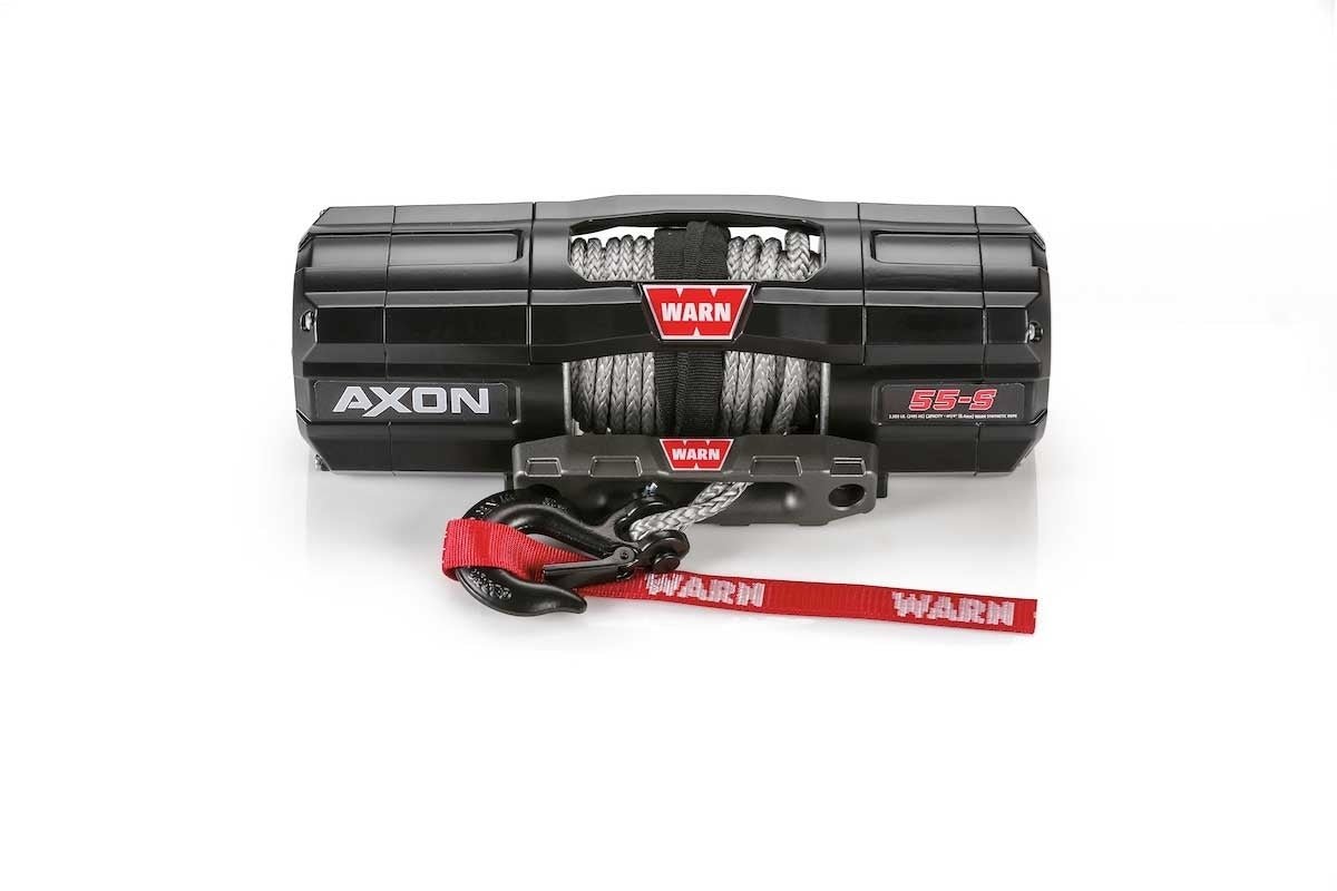 Warn 101150 AXON 55-S Powersport ATV-UTV Winch - 5,500 lbs. Pull Rating, 50 ft. Line