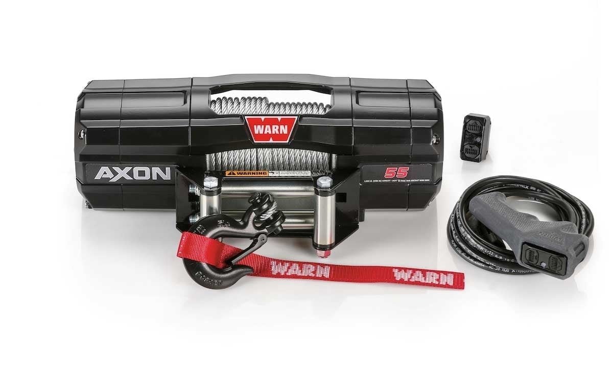 Warn AXON 55 Powersport ATV-UTV Winch - 5,500 lbs. Pull Rating, 50 ft. Line