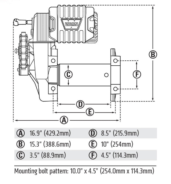 WARN M8274-S Winch | 10,000 lb Upright Icon with 150ft Synthetic Rope & 6 HP Motor