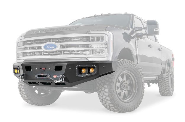 WARN Ascent Front Bumper | 2023-2025 Ford F-250 F-350 F-450 F-550 Super Duty | Winch Ready