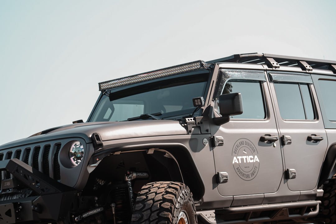 Attica 4x4 Frontier Series Light Mount Brackets for 2018-2025 Gladiator JT & Wrangler JL