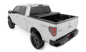 Rough Country Hard Tri-Fold Flip Up Bed Cover for 2004-2014 Ford F-150