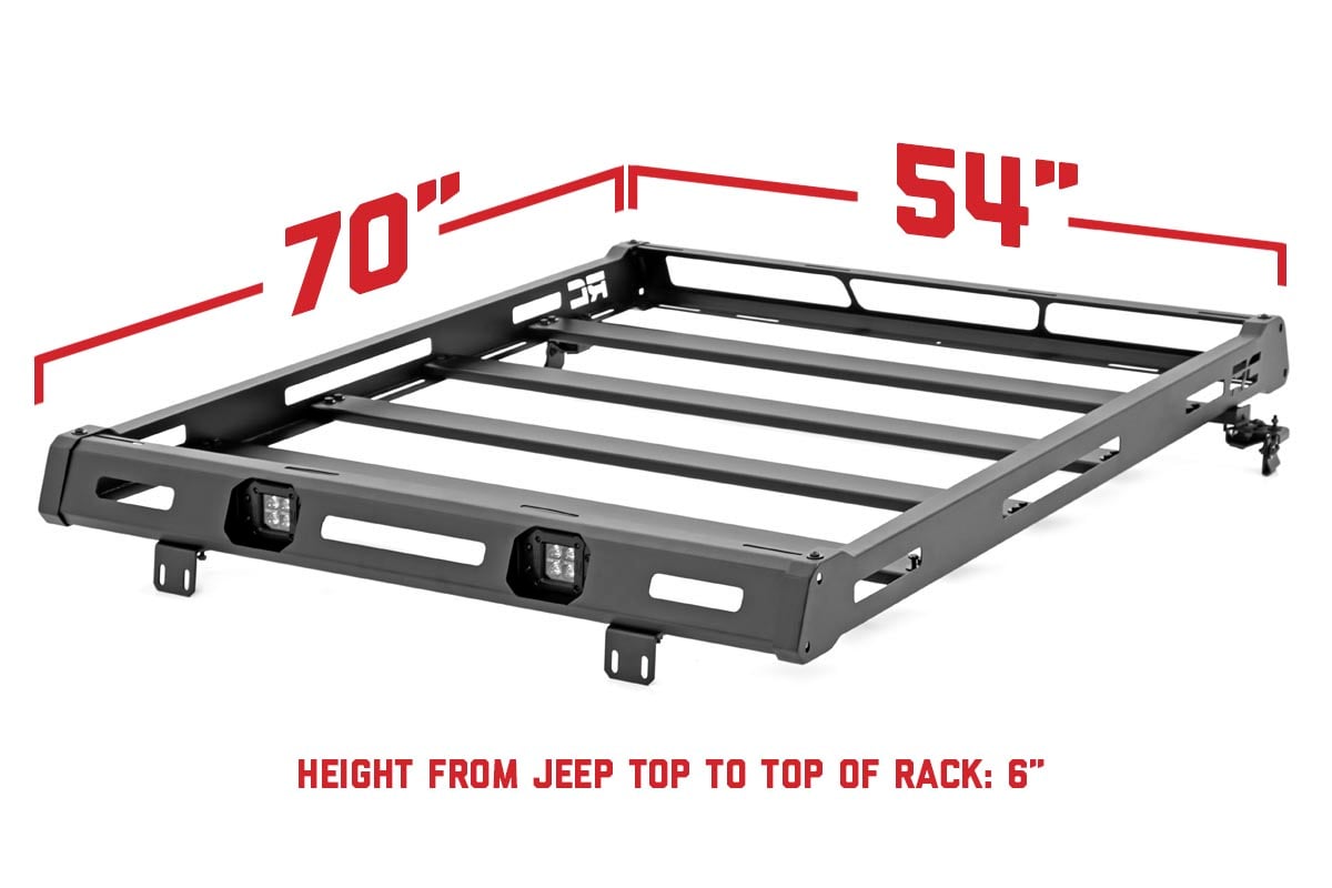 Rough Country Roof Rack for 2007-2018 Jeep Wrangler JK/Wrangler Unlimited
