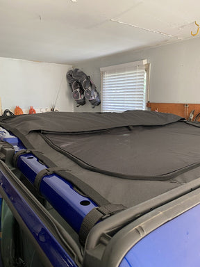 SmittyBilt Extended Bikini Shade Top w/ Skylights for 2018-2026 Jeep Wrangler JL 4 Door