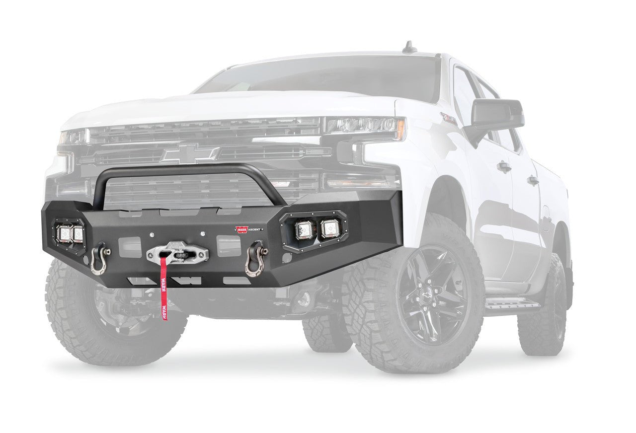 WARN Ascent Front Bumper | 2019–2022 Chevy Silverado 1500 | Winch Ready