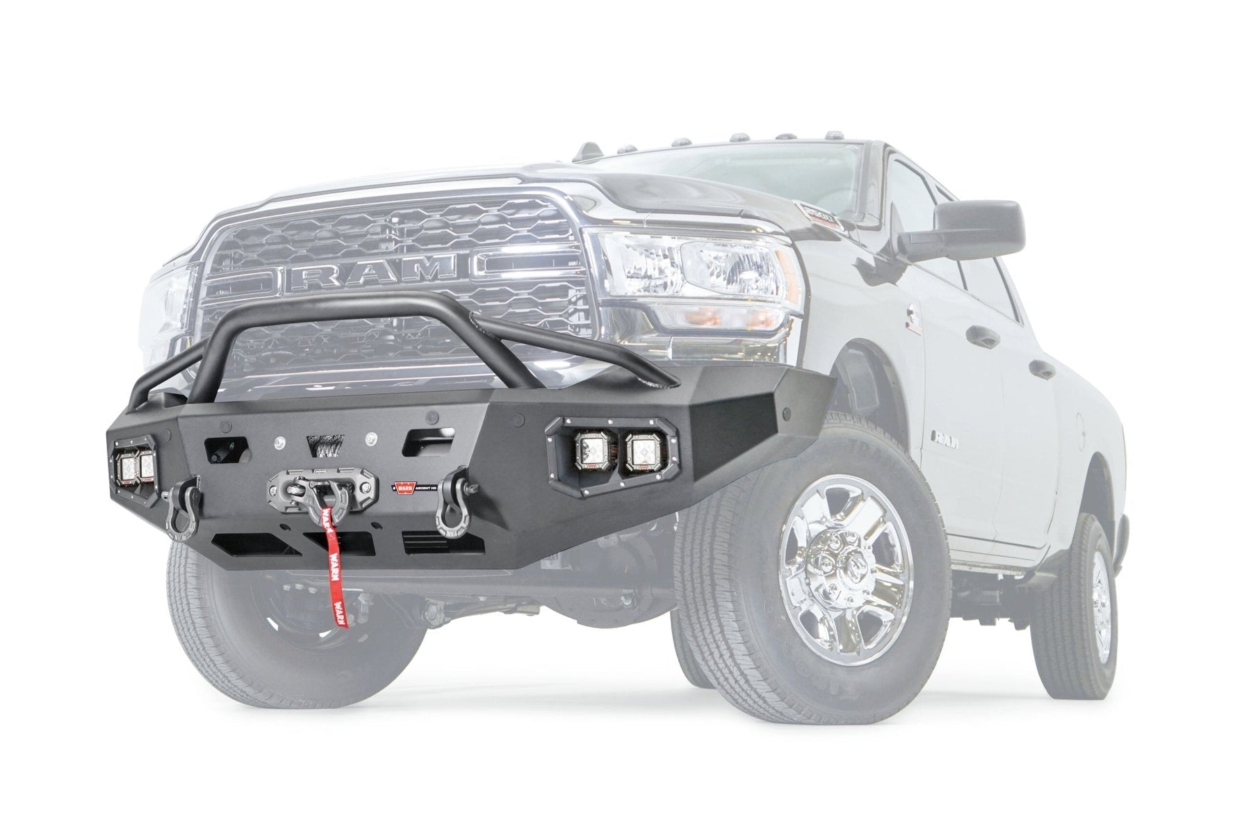 WARN Ascent Front Bumper | 2019-2025 Ram 2500 3500 4500 5500 | Winch Ready