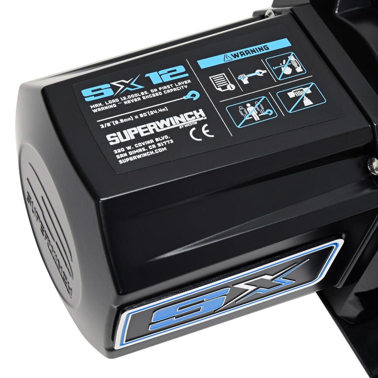 Superwinch SX12SR 12,000 lbs. Wireless Recovery Winch with LED- 80ft Synthetic Rope