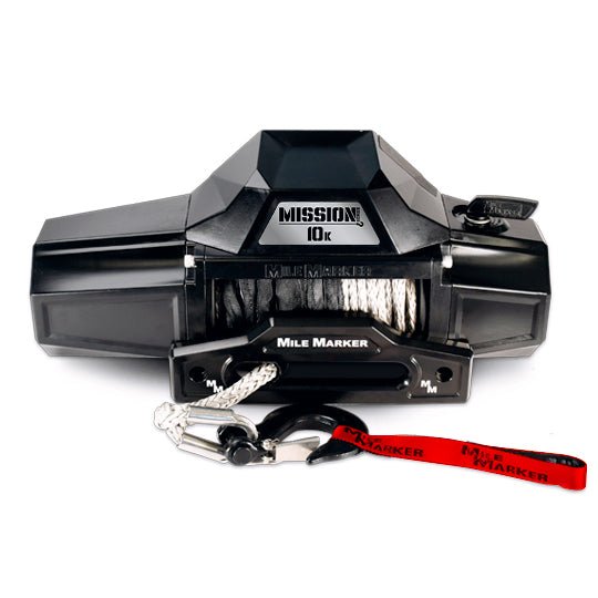 Mile Marker Mission Flag Series Winch – 12,000 lb Synthetic Rope | Built Tough, Built Proud