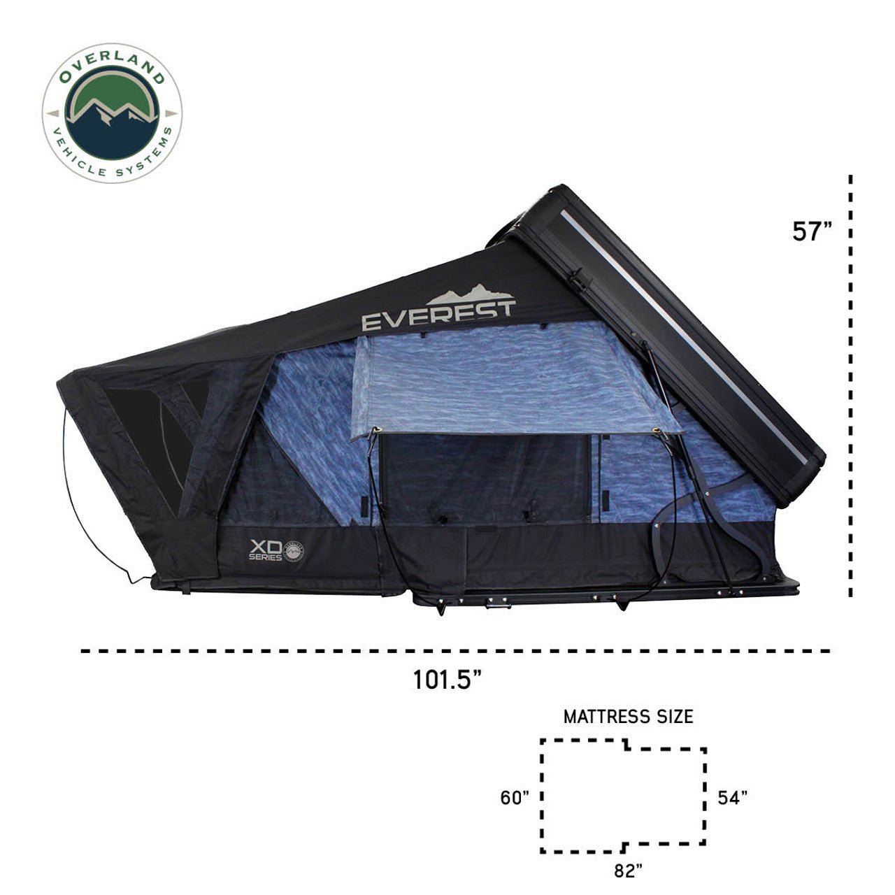 OVS 4 Season XD Series 4 Person Everest Aluminum Rooftop Tent & Insulation Kit