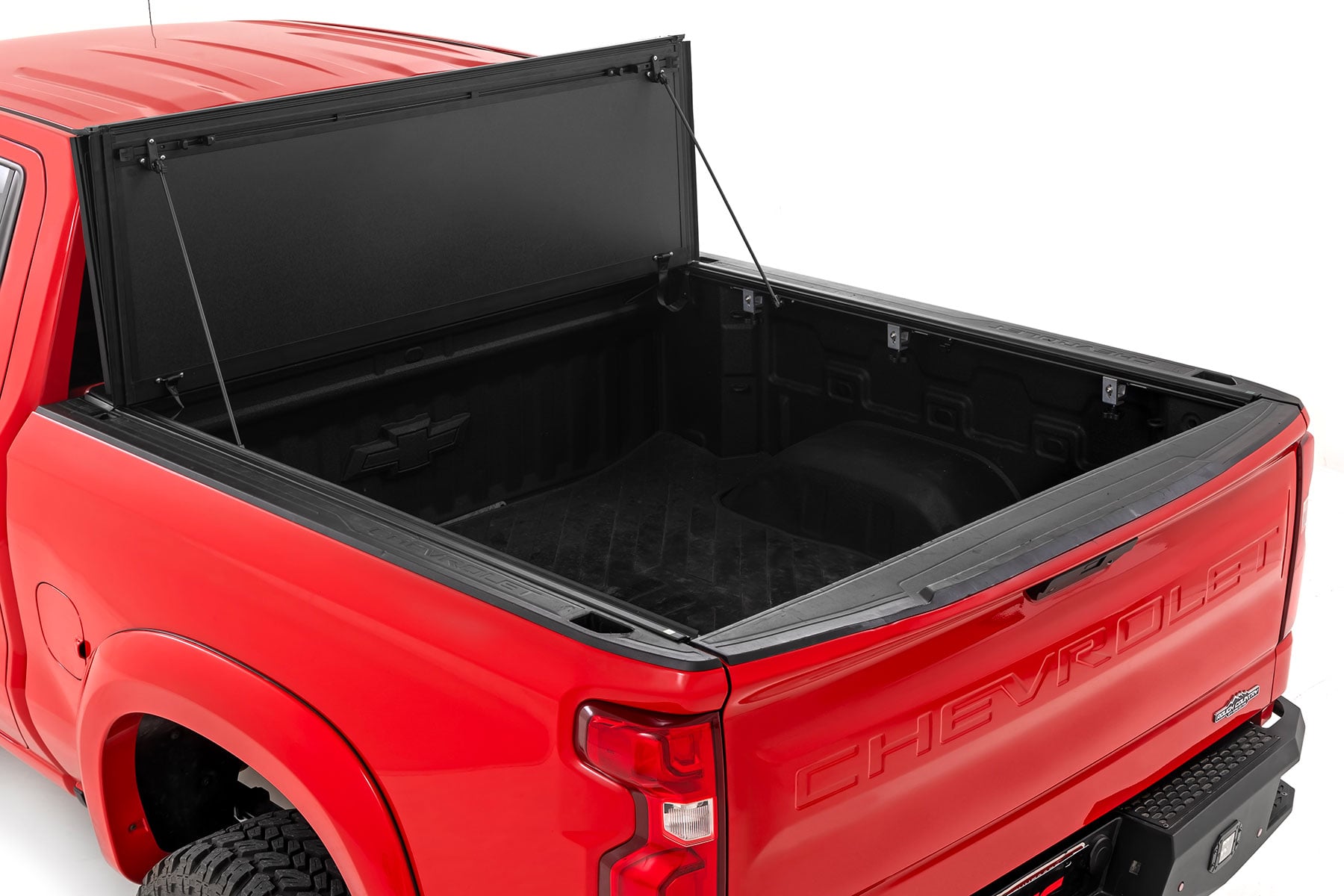 Rough Country Hard Tri-Fold Flip Up Bed Cover for 2019-2026 Chevy/GMC Sierra 1500/Silverado 1500