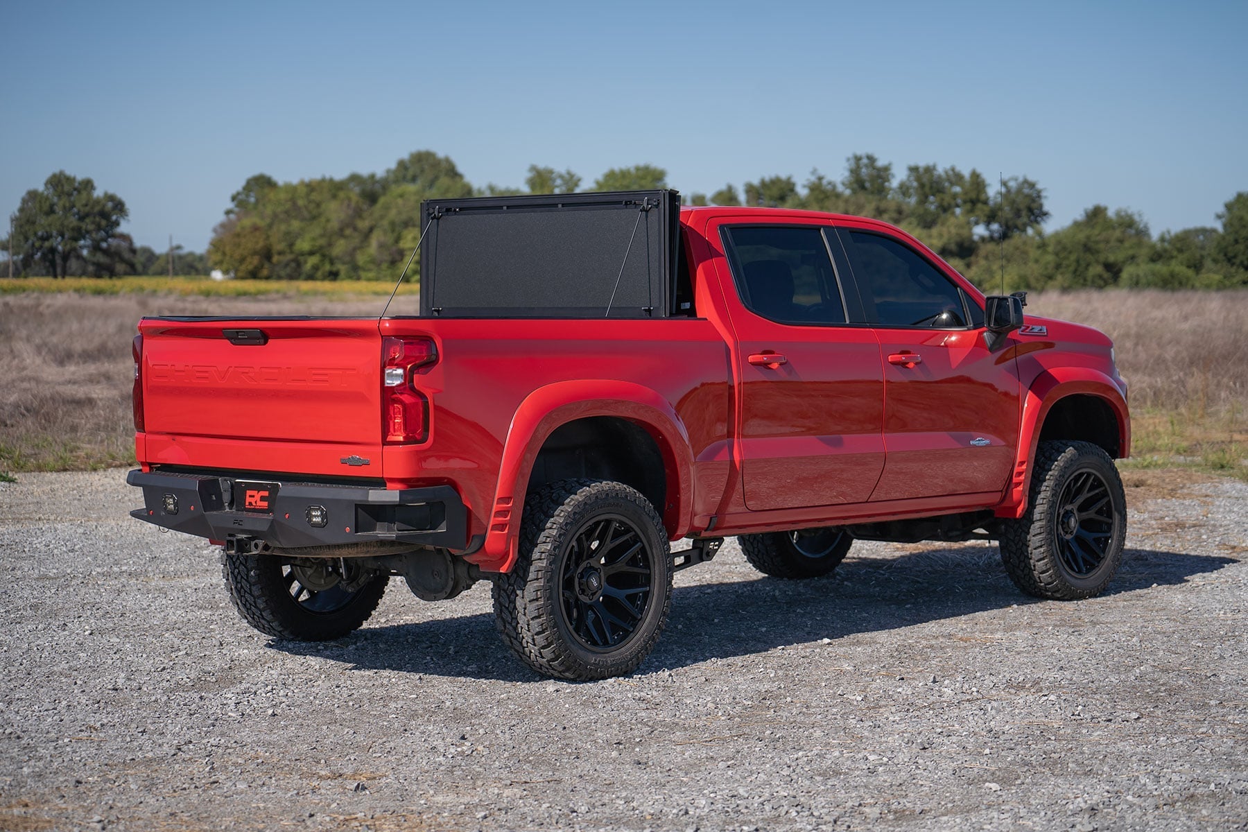 Rough Country Hard Tri-Fold Flip Up Bed Cover for 2019-2026 Chevy/GMC Sierra 1500/Silverado 1500