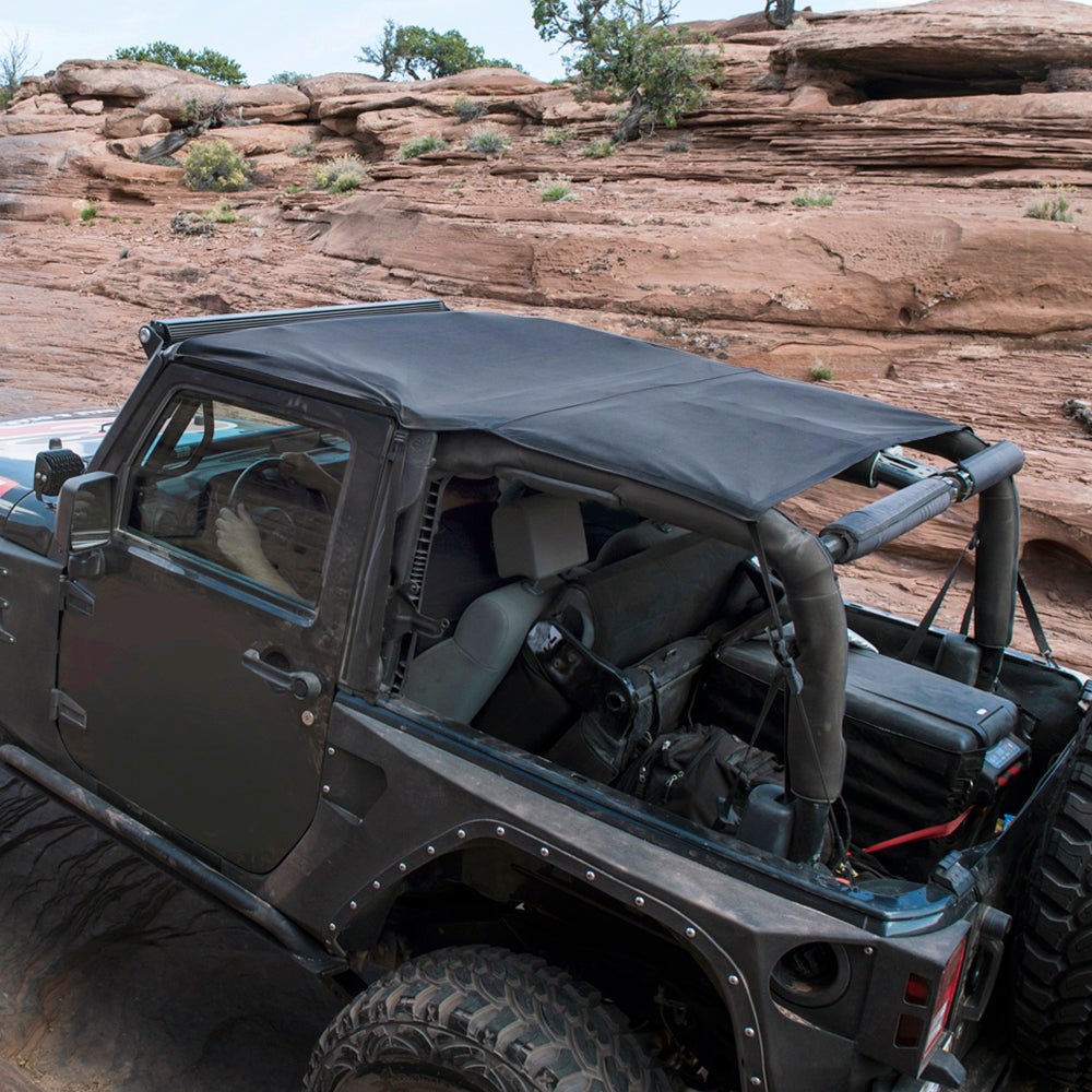 Smittybilt Extended Bikini Top Black Diamond 2010-2018 Jeep Wrangler JK 2 Door- Recon Recovery