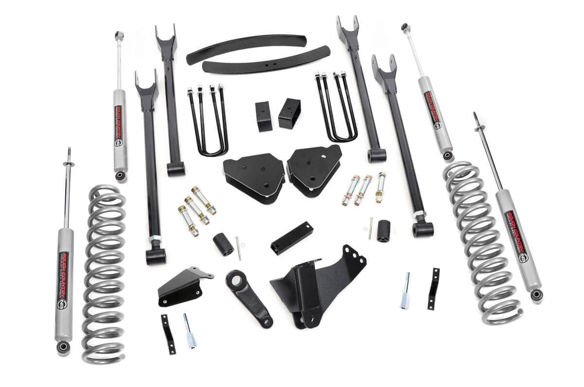 Rough Country 6 Inch Lift Kit with N3 Shocks for 2005-2007 Ford F-250 & F-350 Gas