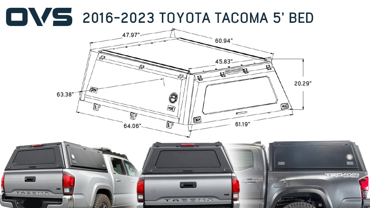 OVS Expedition Stainless Steel Truck Cap with Wing Doors For 2022-2026 Ford Maverick
