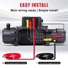 OPENROAD 13,500lbs Wireless Electric Winch with Synthetic Rope - IP68 Rated