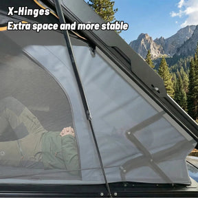 Openroad Aluminum Hard Shell V2 Rooftop Tent with LED Lights - 4 Season