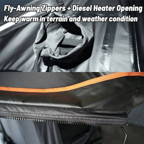 Openroad Aluminum Hard Shell V2 Rooftop Tent with LED Lights - 4 Season