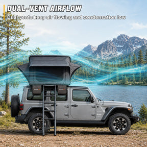 OPENROAD FlowRoof Side-Open Hard Shell 3 Person Rooftop Tent