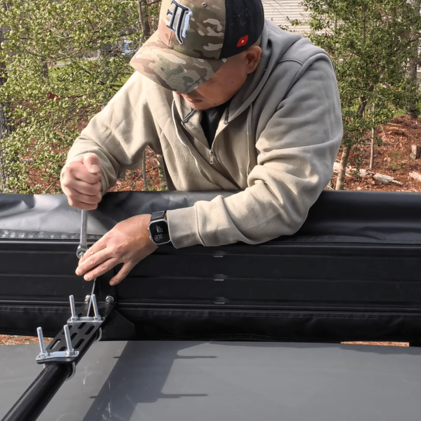 Openroad 180 Degree Free Standing Overland Awning With LEDs & Mounting Hardware