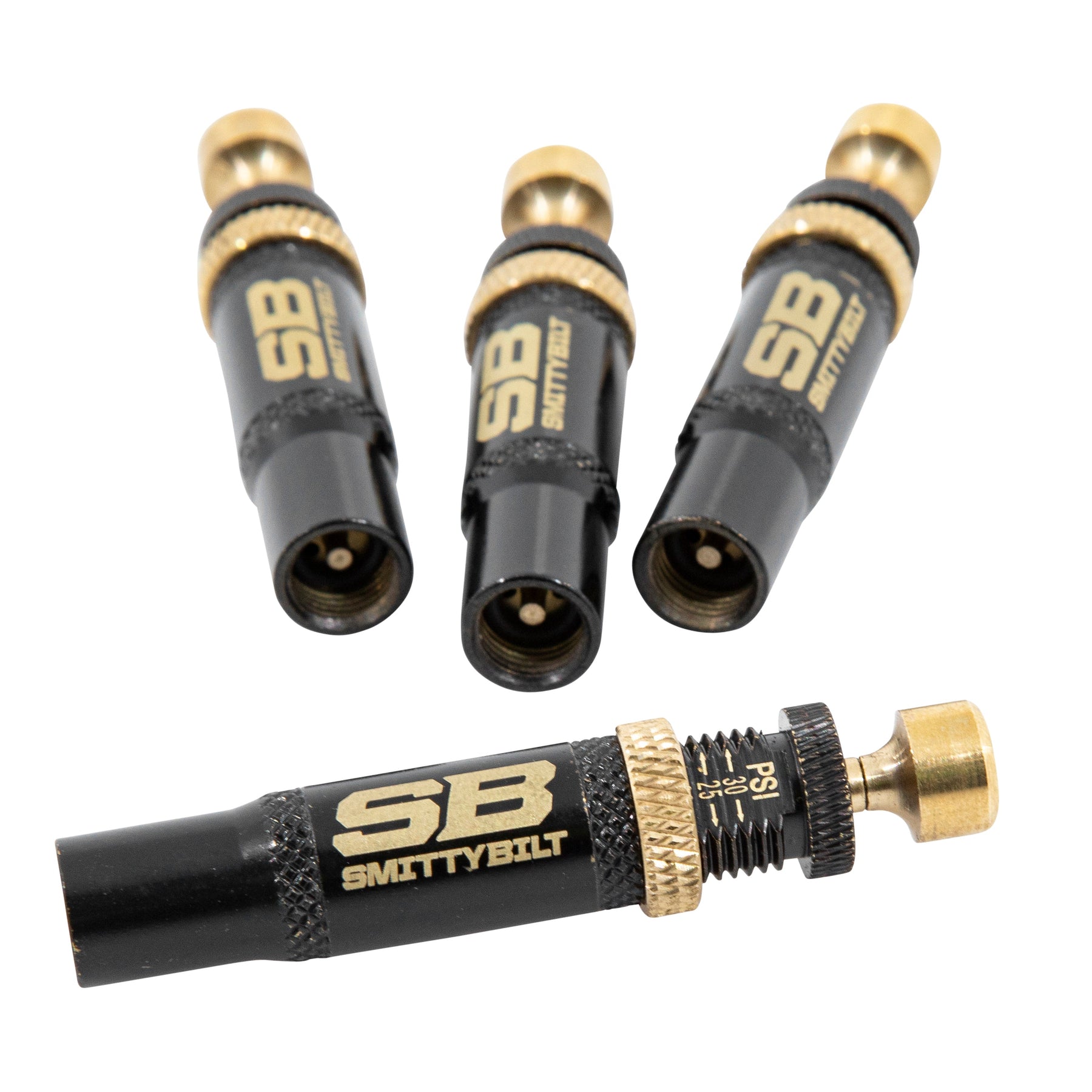 Smittybilt Adjustable Valve Stem Tire Deflators – Set & Auto Shut-Off Kit - Recon Recovery