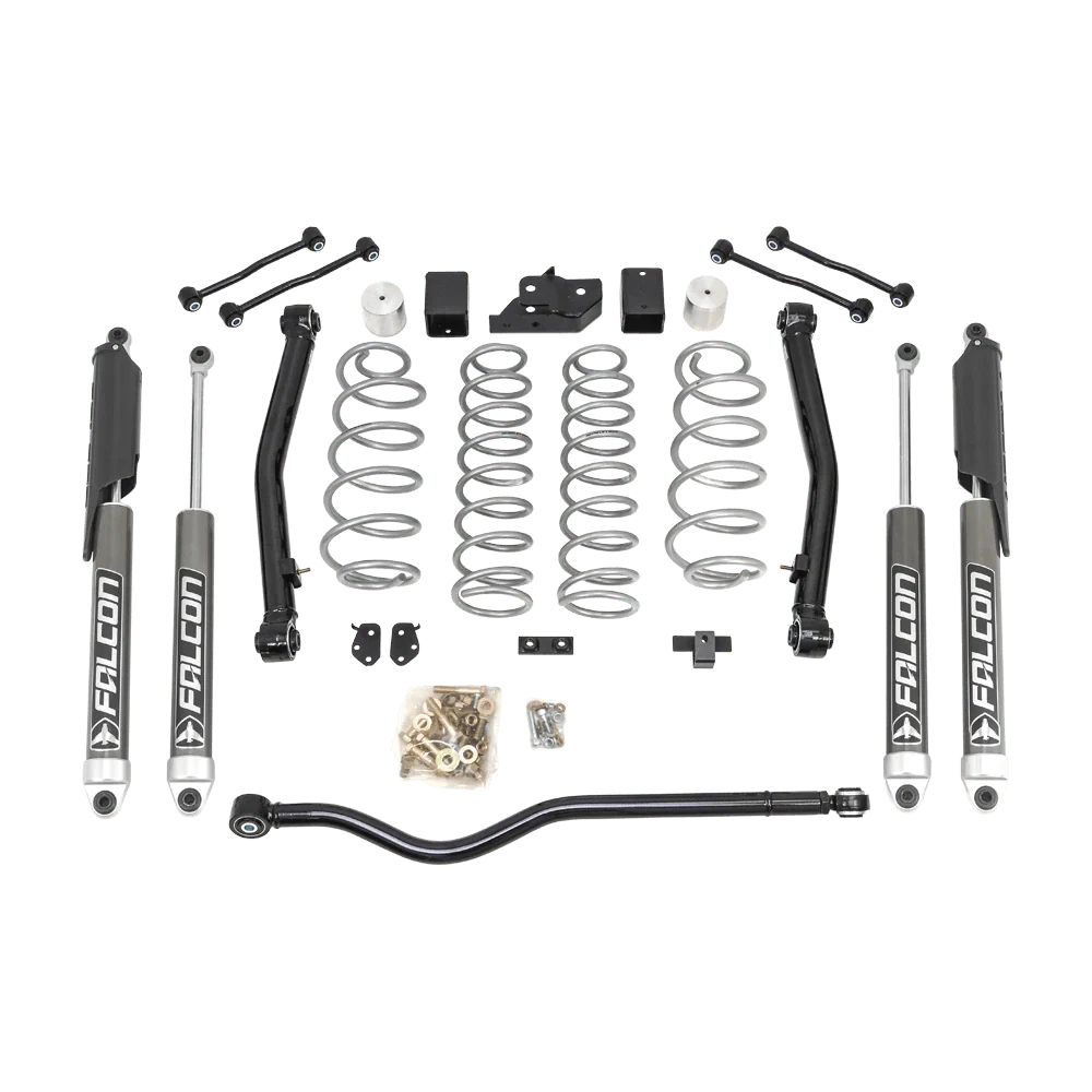 ReadyLIFT Terrain Flex 2-Arm Kit with Falcon 2.1 Shocks. 3.5" (silver spring plus front track bar) for 2018-2026 Jeep Wrangler JL/Wrangler JLU