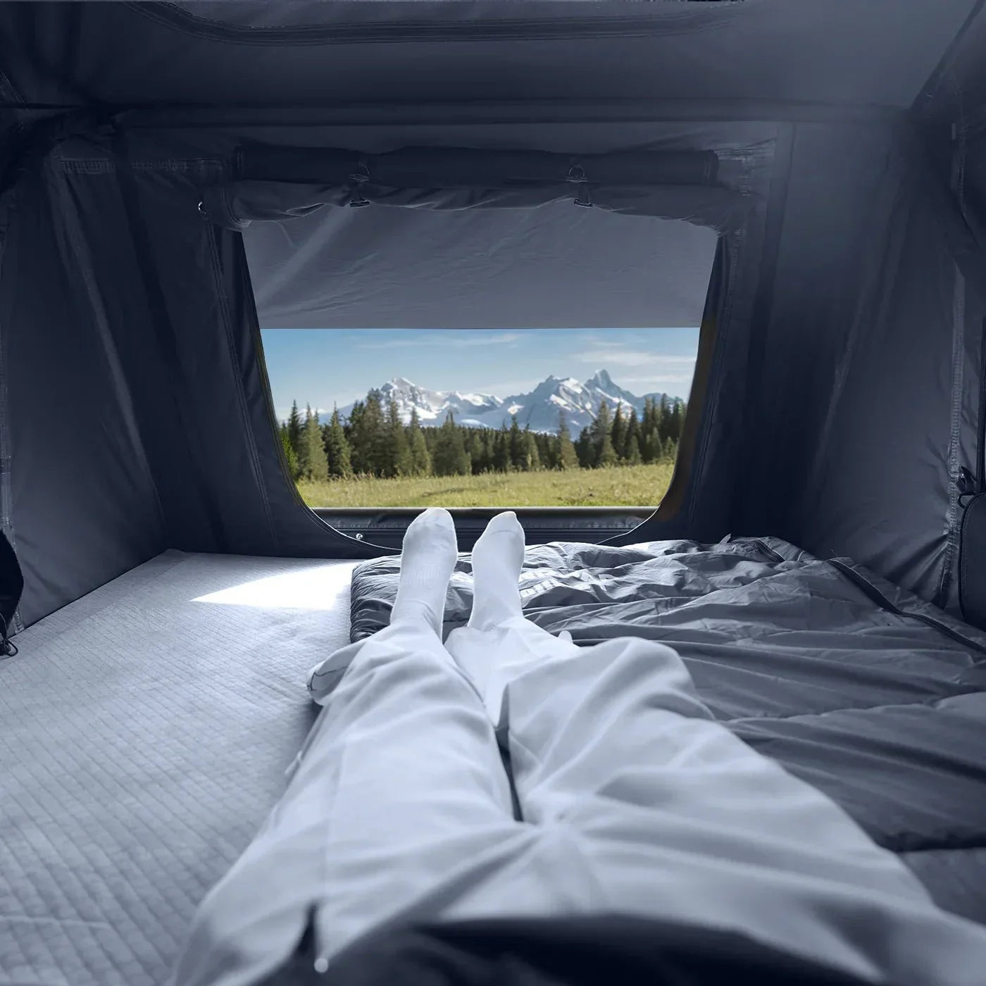 Openroad Soft Shell 2-3 People Rooftop Tent with Built in LED lights - 4 Season