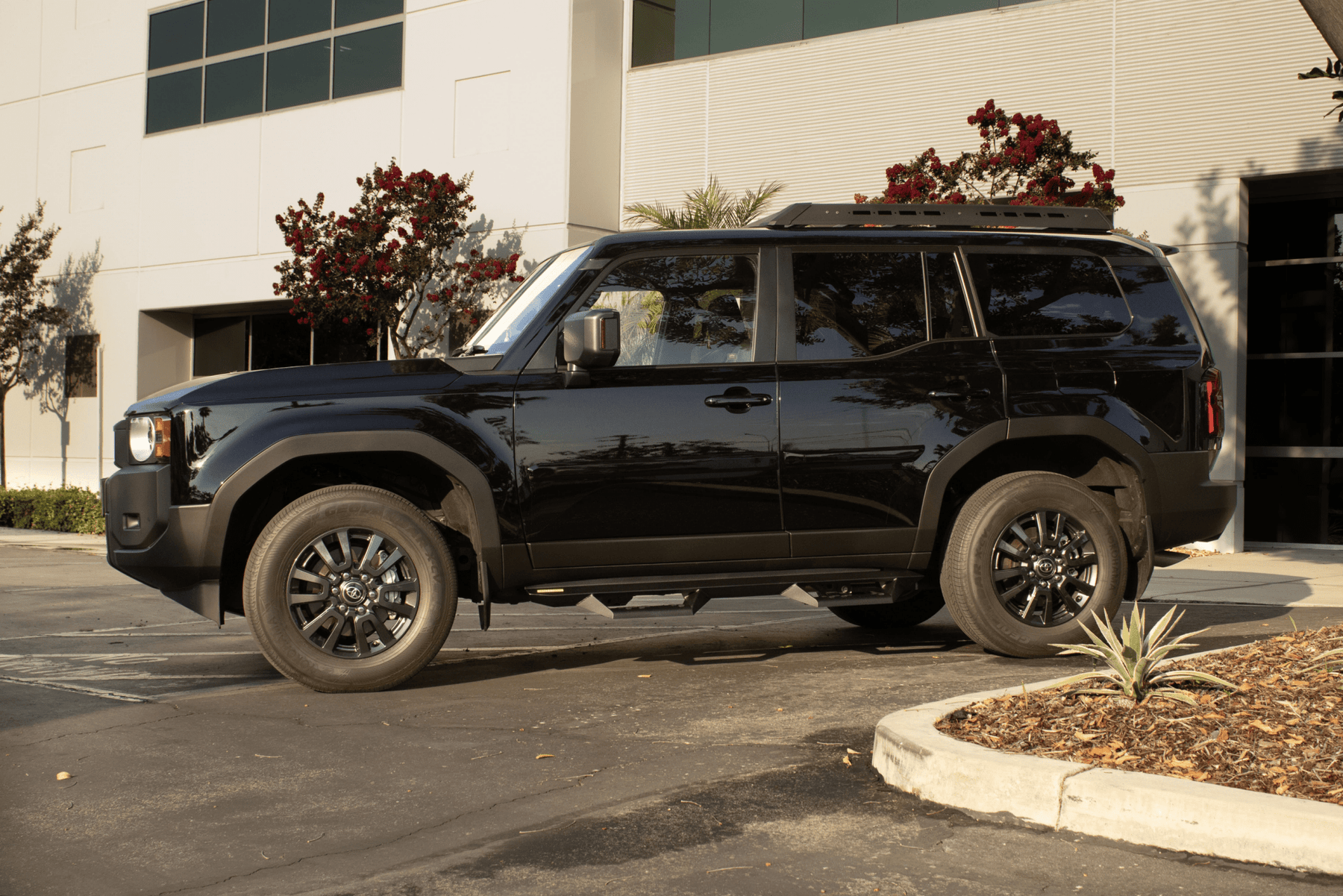 Smittybilt Angular Bolt on Drop Steps for 2024-2026 Toyota Land Cruiser - Textured Black
