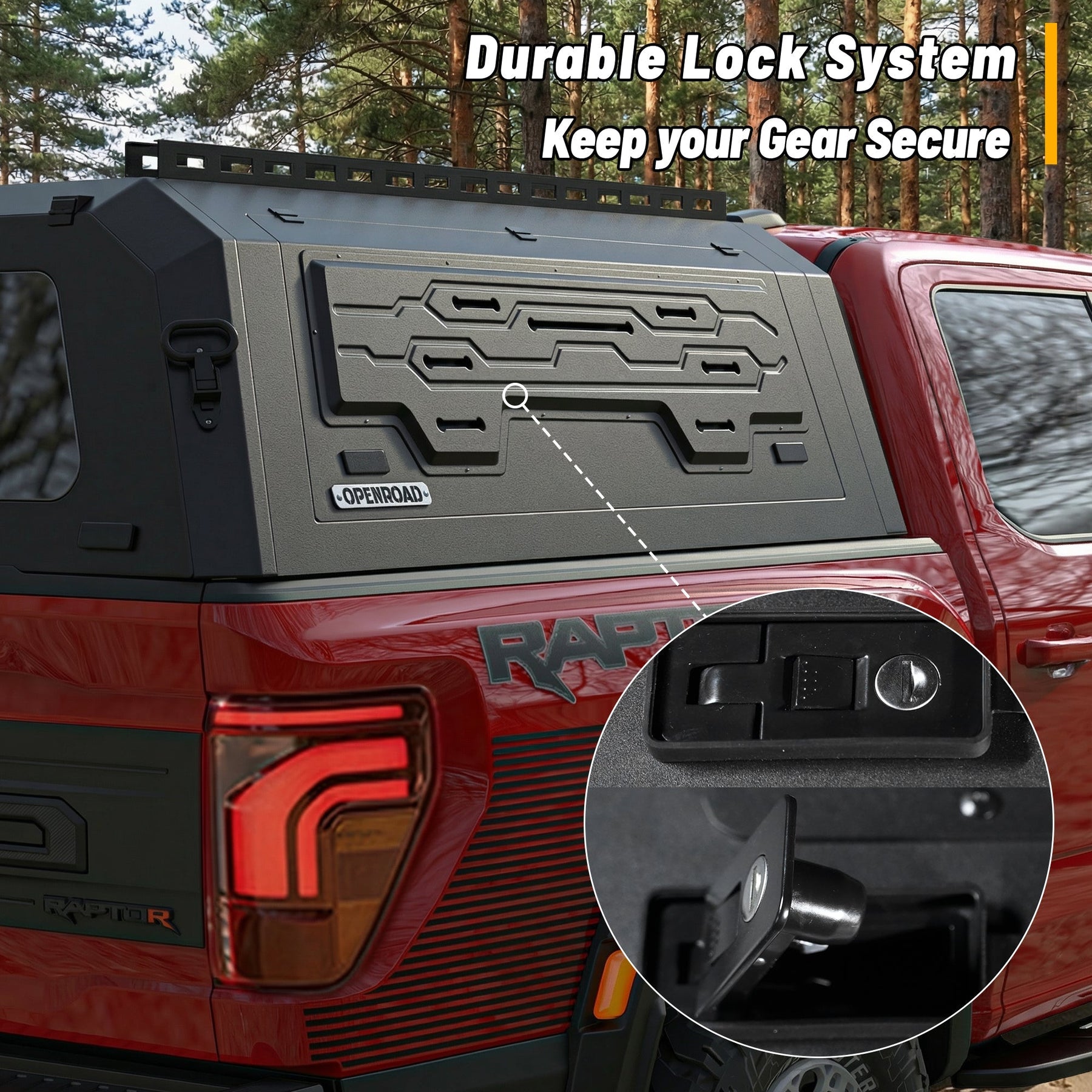 Openroad Aluminum Light Weight Modular Truck Cap for 2021-2026 Ford F-150 5.7ft Bed