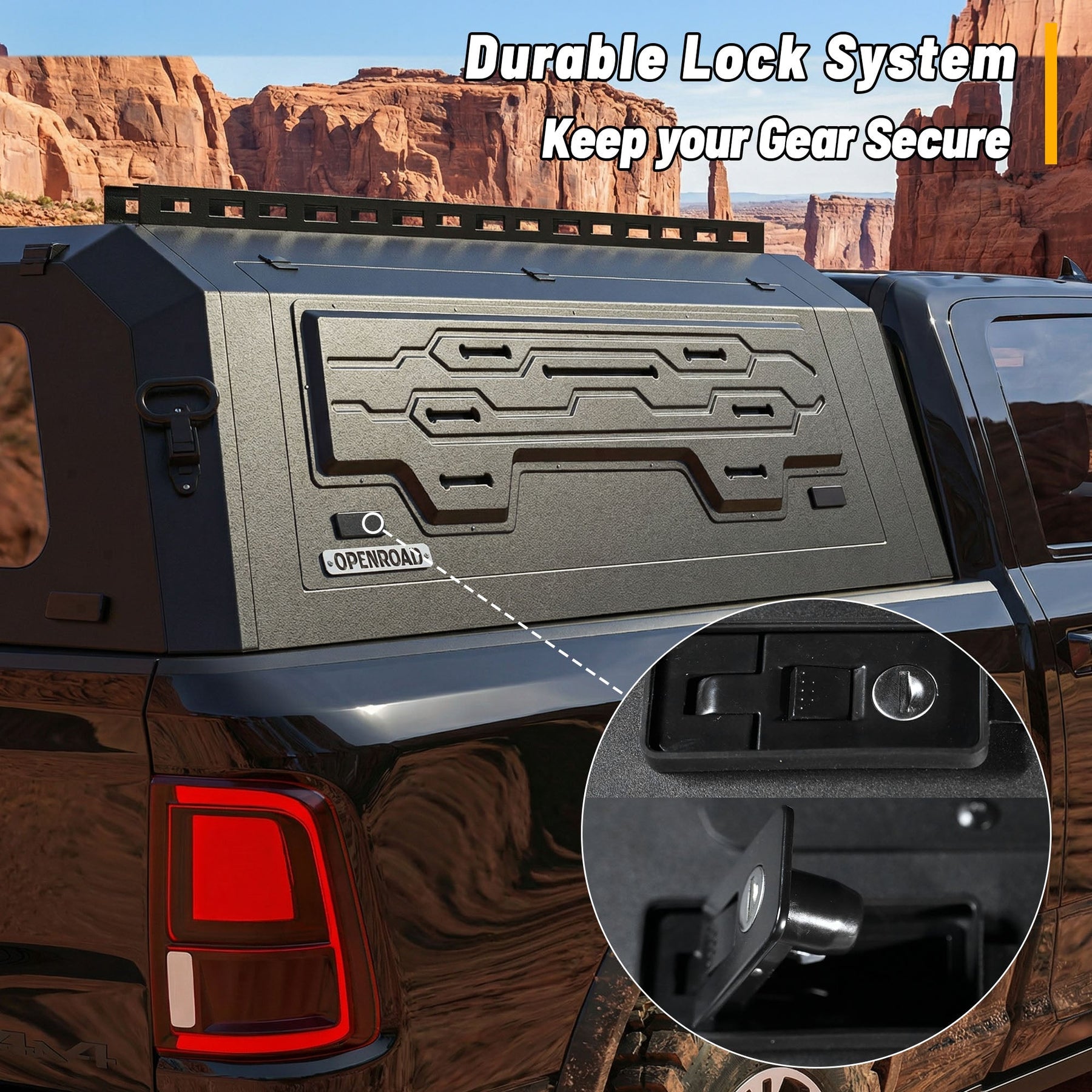 Openroad Aluminum Light Weight Modular Truck Cap for 2020-2026 Ram 2500 & 3500 6.5ft Bed