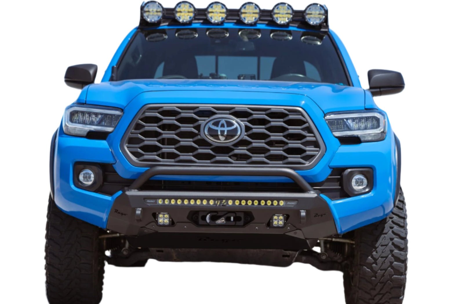 Rago Fabrication Center Mount Winch Bumper for 2016-2023 Toyota Tacoma - Recon Recovery