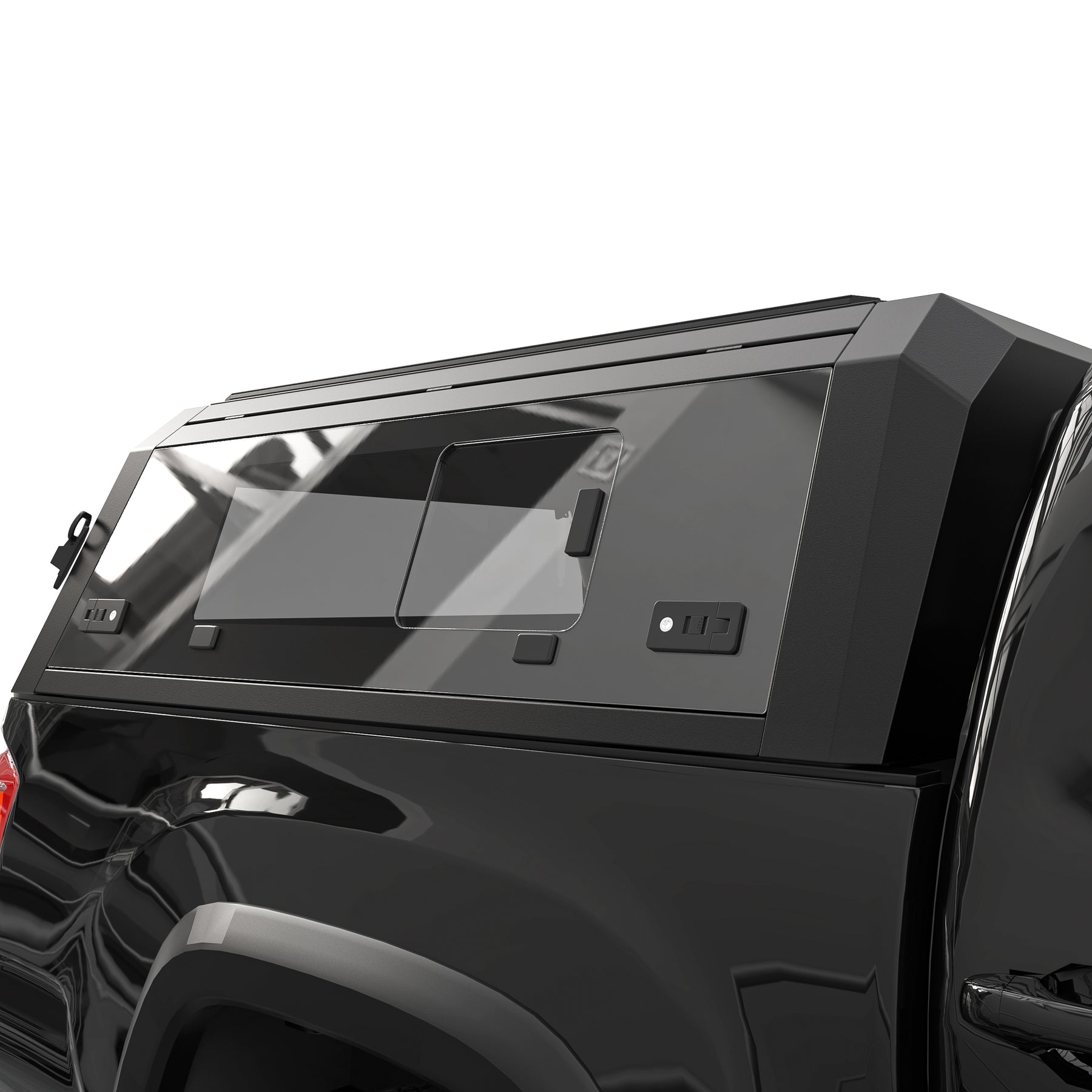 OPENROAD Bolt On Bed Cap with Sliding Side and Front Windows for 2016-2023 Toyota Tacoma