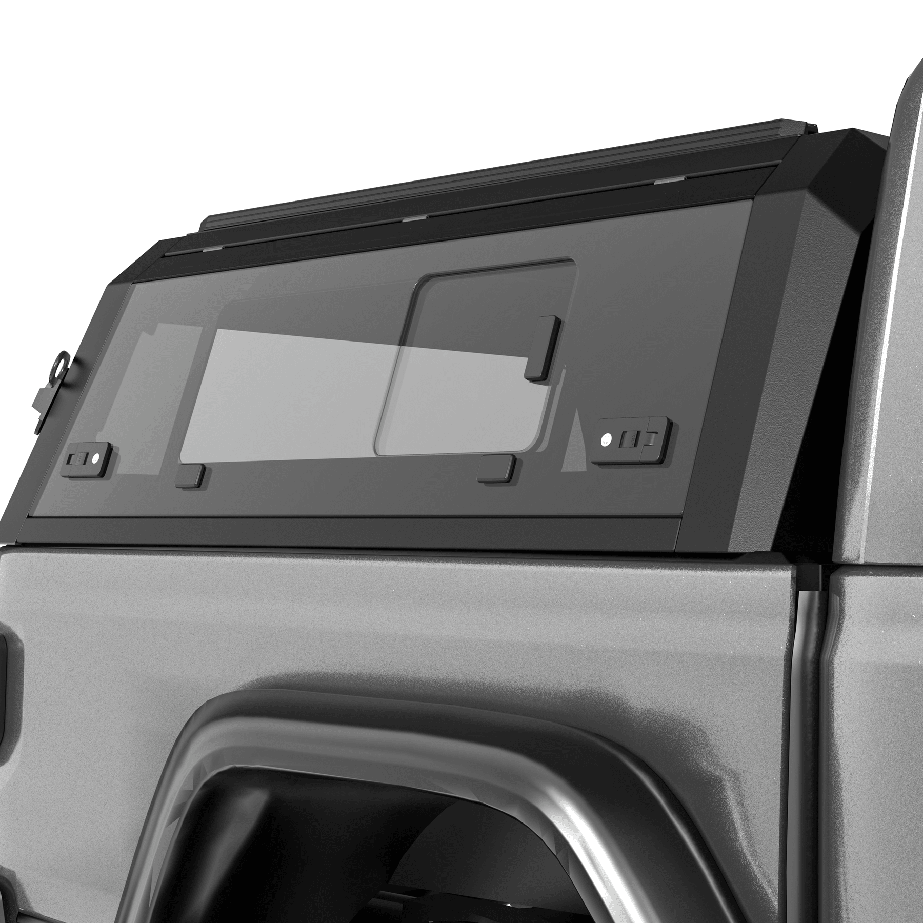 OPENROAD Bolt On Bed Cap with Sliding Side and Front Windows for 2019+ Jeep Gladiator JT