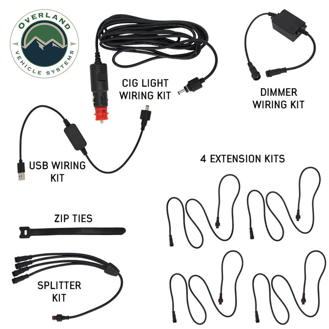 OVS 4 Piece Universal LED Light Kit – Plug & Play RGBWW Awning Lights