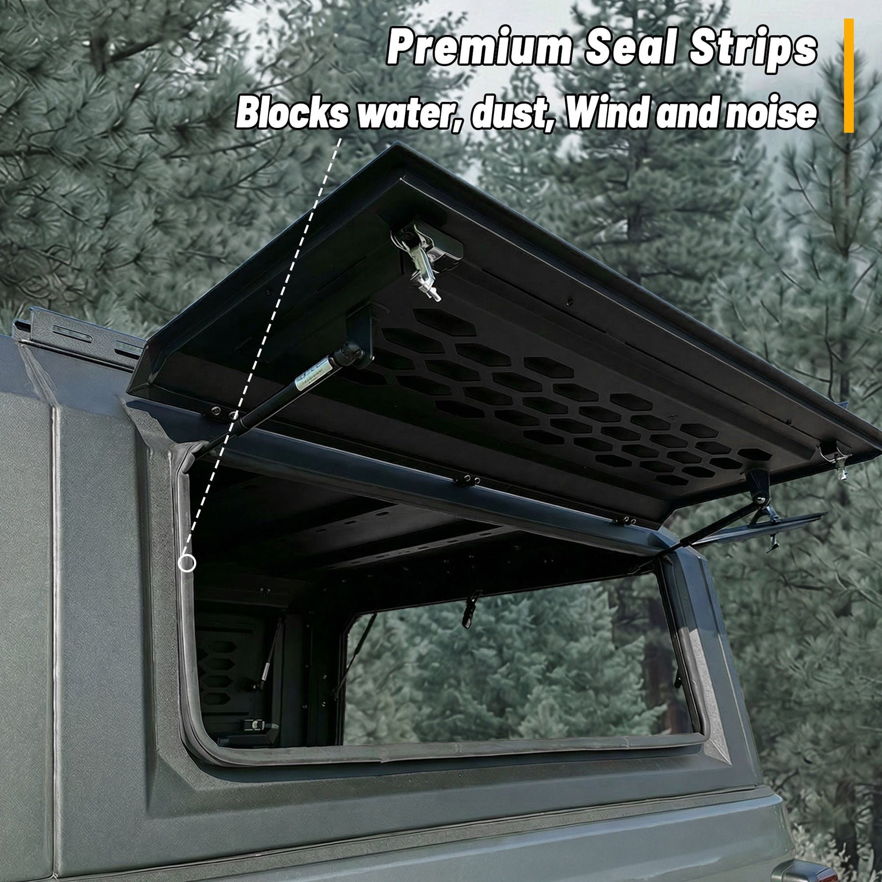 Openroad Aluminum Light Weight Modular Truck Cap for 2016-2023 Toyota Tacoma 6ft Bed