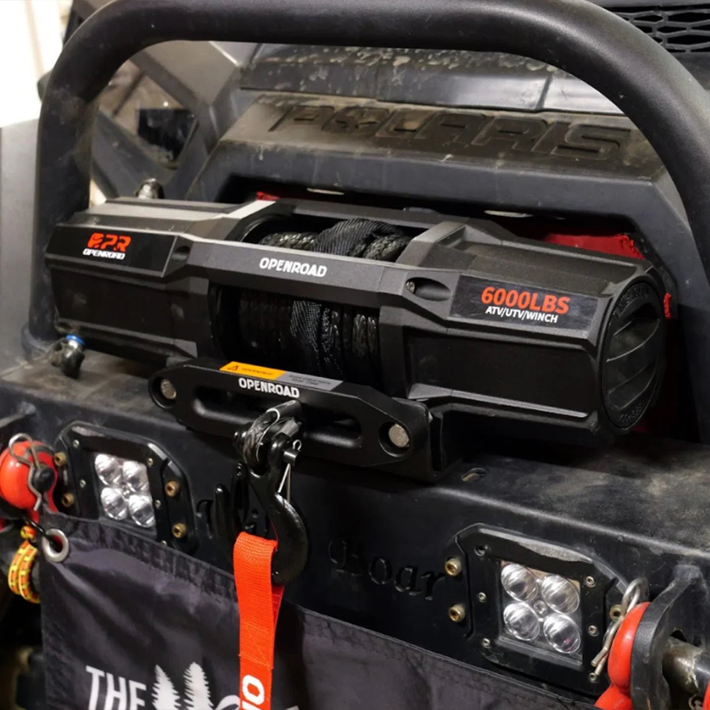 OPENROAD 6,000lbs 12V UTV SxS Wireless Electric Winch with Synthetic Rope - IP68 Rated