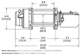 WARN M15-S Winch – 15,000 lb Heavy-Duty Truck Winch | Synthetic Rope