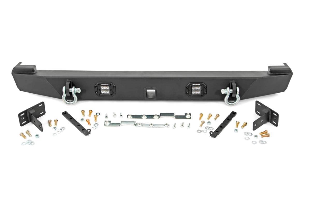 Rough Country High Clearance Rear Bumper With LED Lights for (84-01) Cherokee XJ 2WD / 4WD