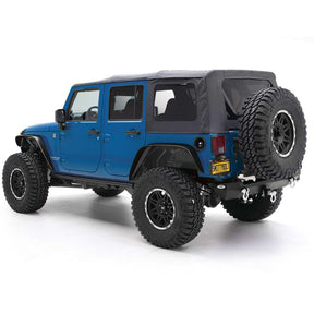 Smittybilt OEM Replacement Soft Top Black Diamond For 2010-2018 Jeep Wrangler JKU - Recon Recovery