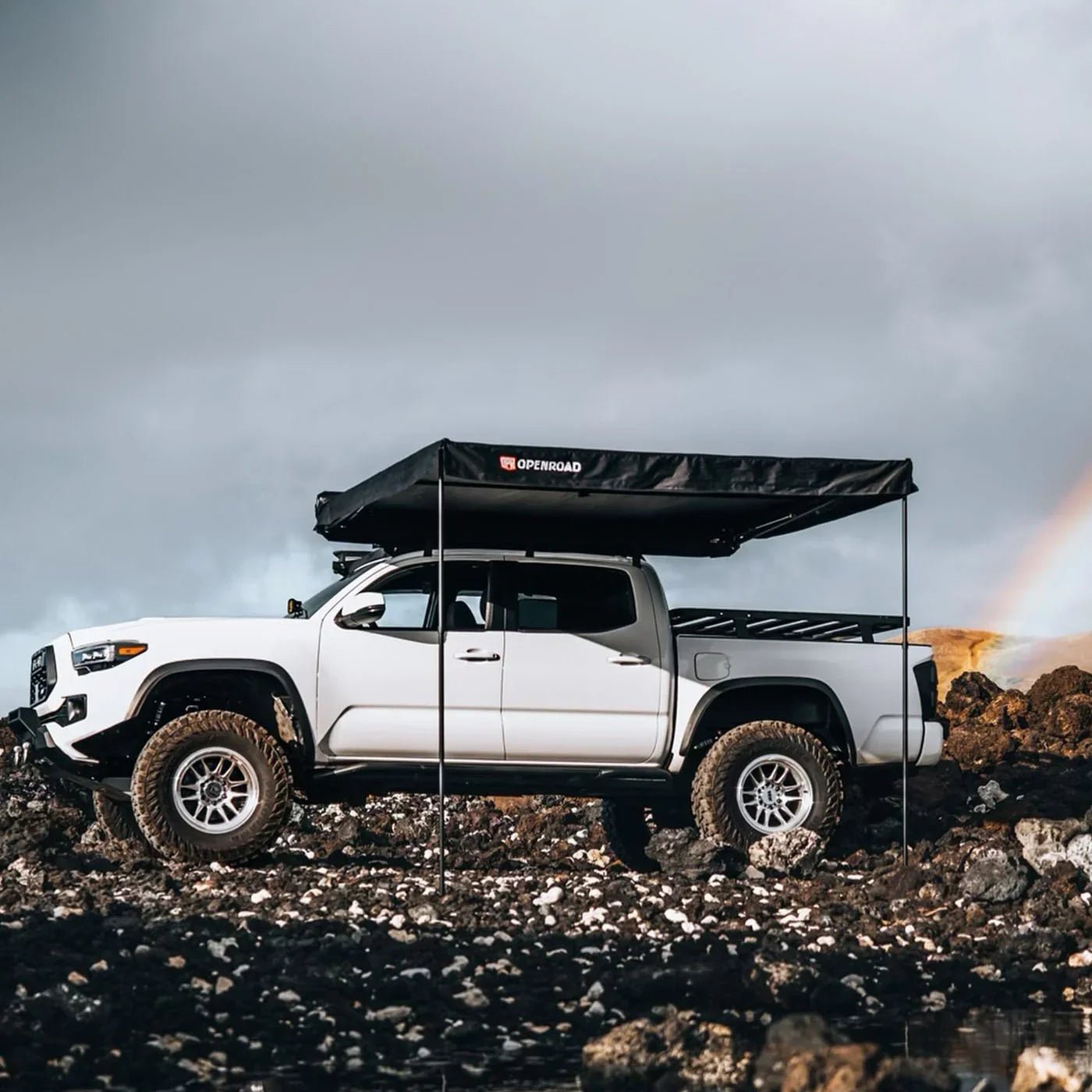 Openroad 90 Degree Quick Shade Overland Awning With LEDs & Mounting Hardware