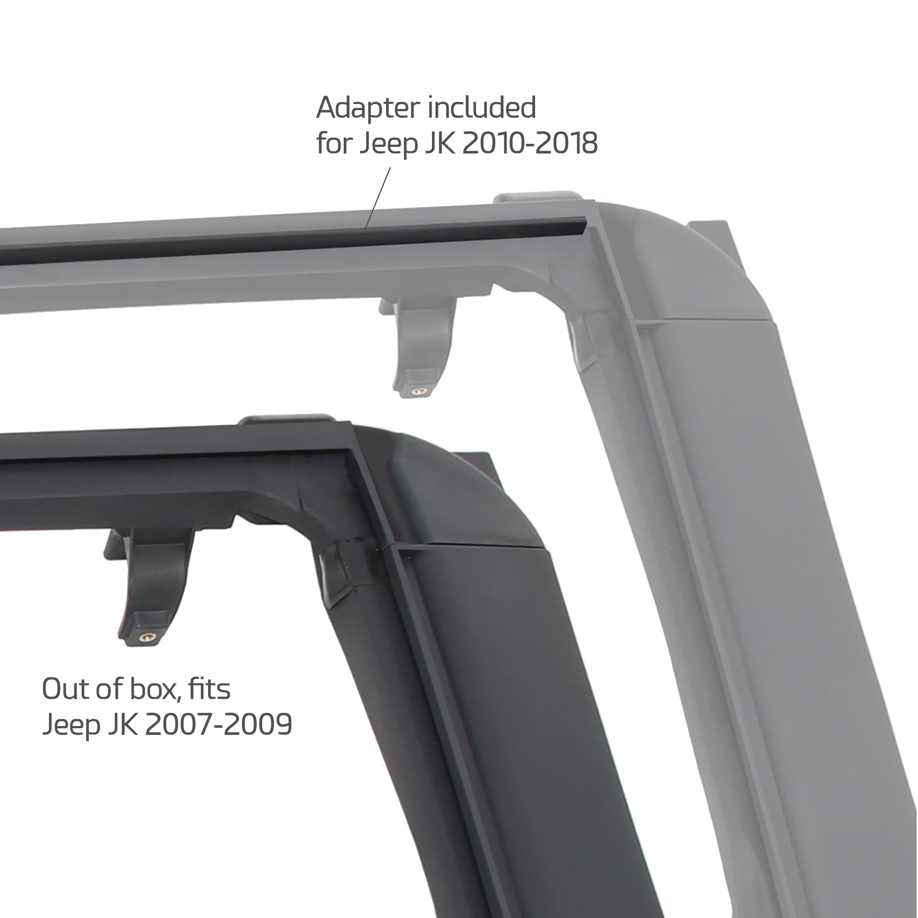 Smittybilt OEM Style Door Surrounds For Soft Top 2007-2018 Jeep Wrangler JKU 4 Dr - Recon Recovery