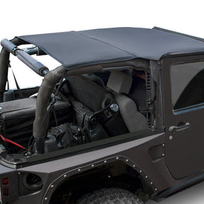 Smittybilt Extended Bikini Top Black Diamond 2010-2018 Jeep Wrangler JK 2 Door- Recon Recovery