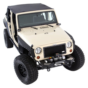 Smittybilt Extended Bikini Top Black Diamond For 2010-2018 Jeep Wrangler JK 4 Door - Recon Recovery