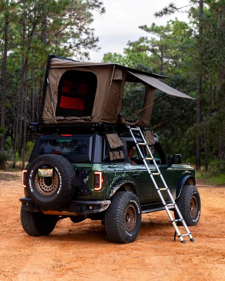 Inspired Overland Trailpeak Rooftop Tent | Ultralight Side-Opening Roof Tent (84 lbs)