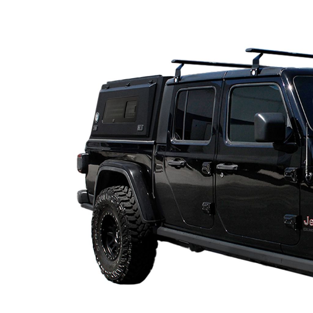 OVS Expedition PRO+ Stainless Steel Truck Cap with Full Windows for 2020-2025 Jeep Gladiator JT