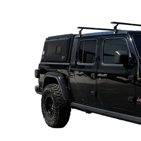 OVS Expedition PRO+ Stainless Steel Truck Cap with Full Windows for 2020-2025 Jeep Gladiator JT
