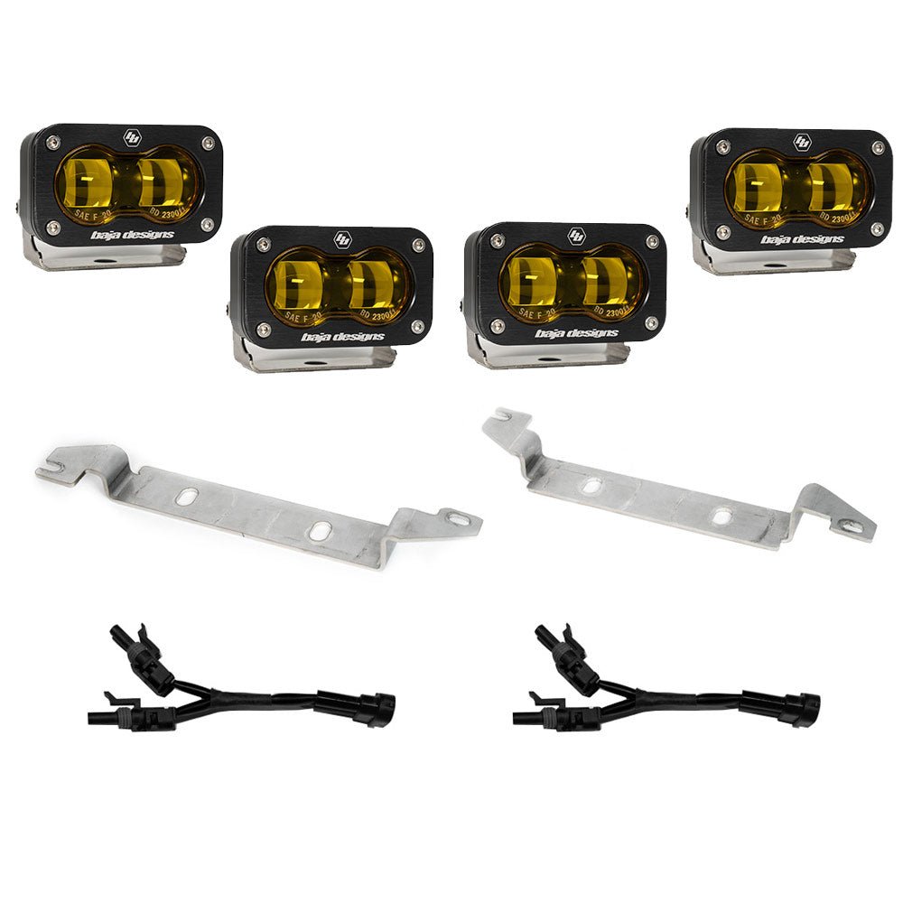 Baja Designs S2 SAE OEM Fog Replacement Kit - 2022-2026 Toyota Tundra (Baja Amber)