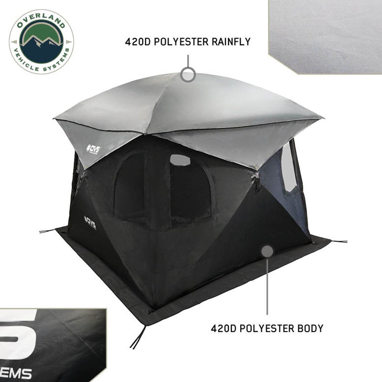 OVS Hub 4XL Ground Tent | Base Camp Tent – Quick Setup, 4-Season Shelter